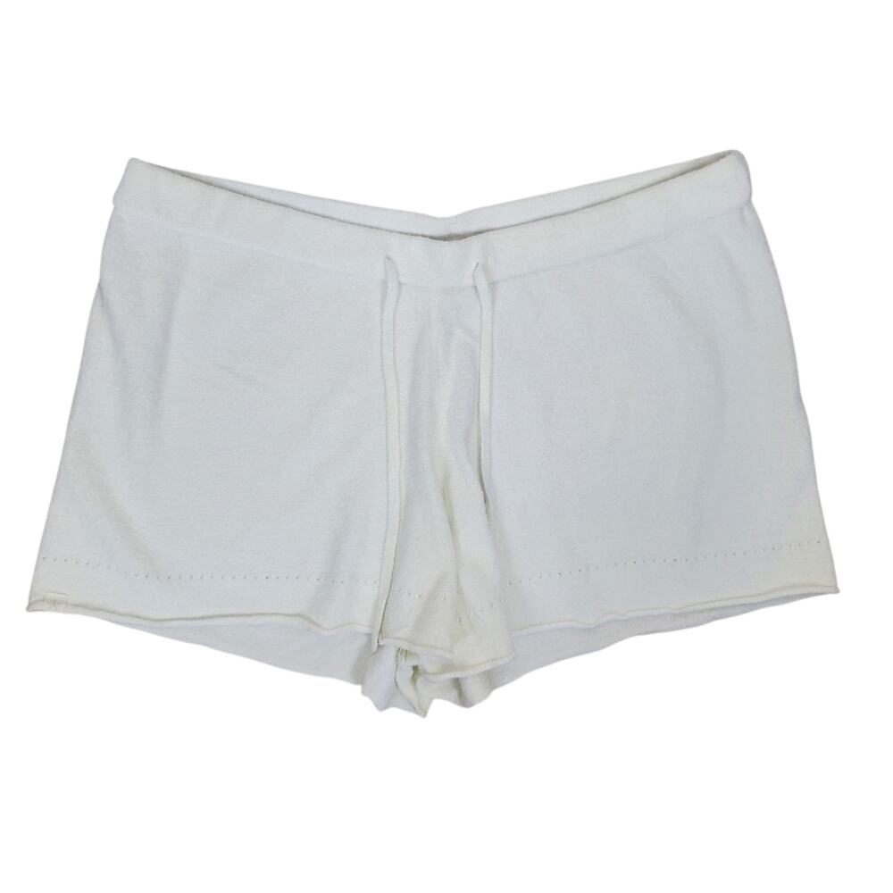 Barefoot Dreams Cozychic Ultra Lite Lounge Sleepwear Shorts Size L White Pull On